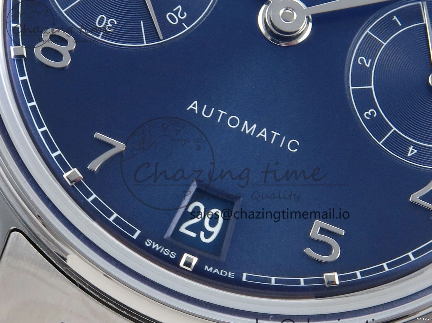 MIROTIME 0111 Portugieser Auto IWC0562E APSF 1:1 Best Edition Blue Dial on SS Bracelet A Timeless 6997